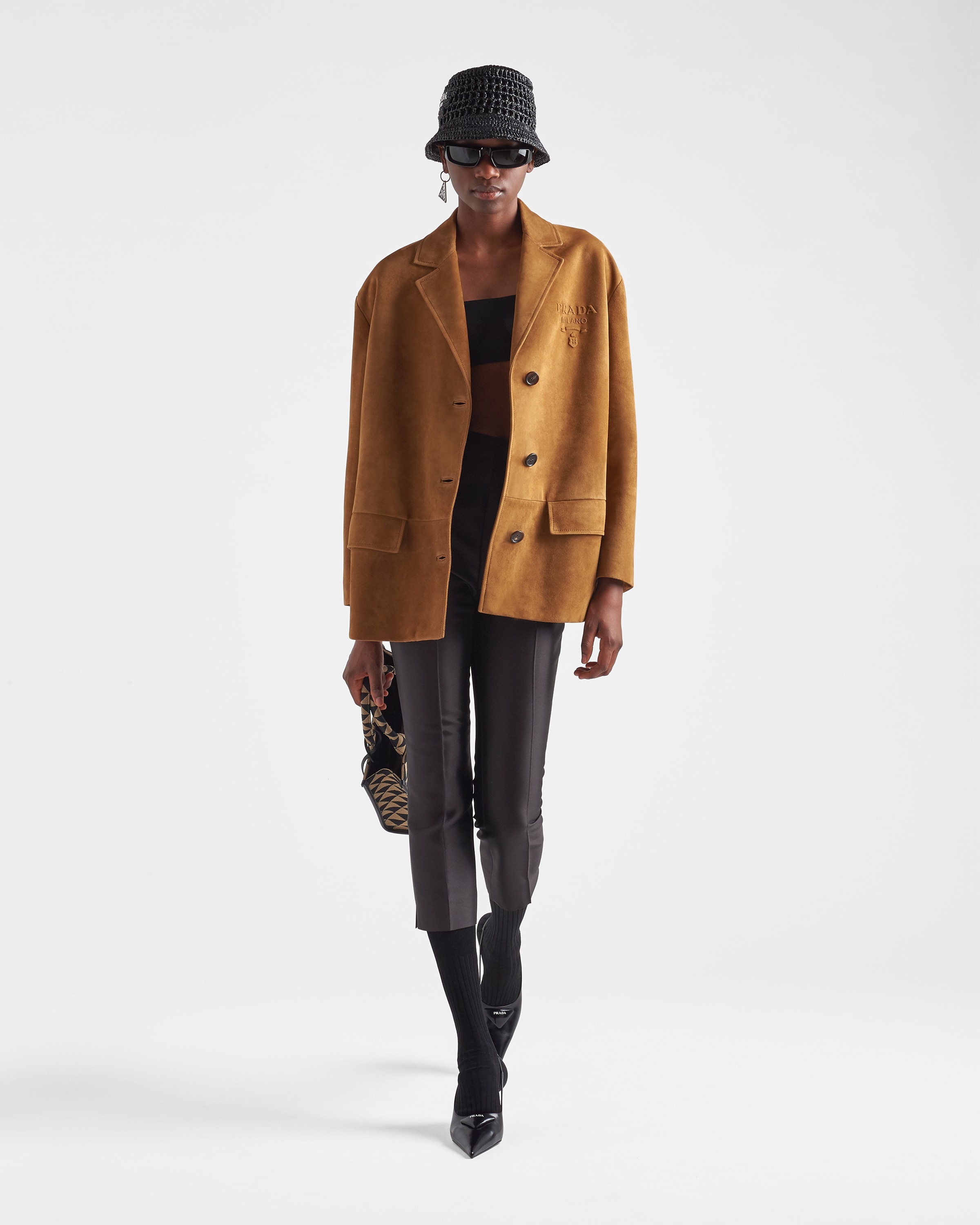 Prada suede new arrivals jacket
