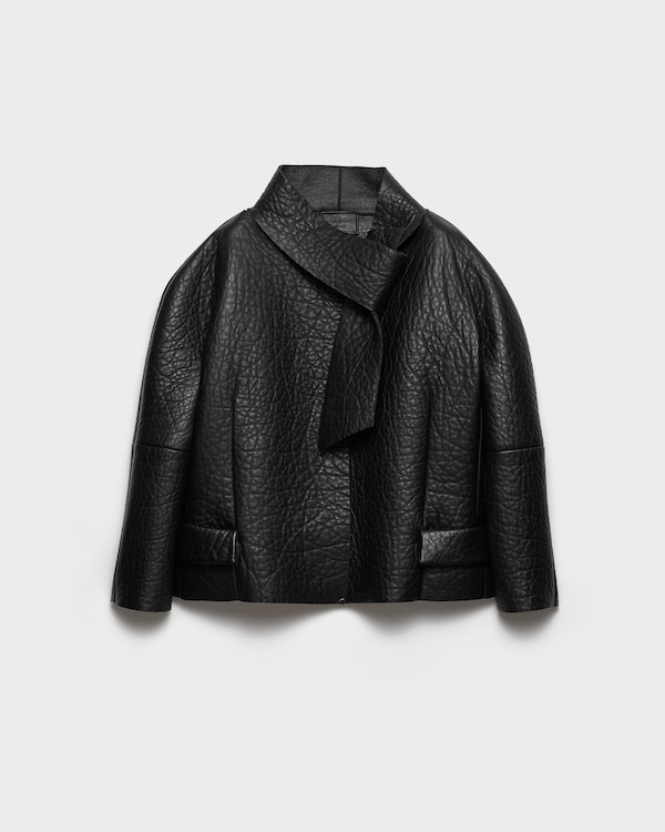 PRADAメッシュレザージャケット ブラック サイズ38 PRADAメッシュレザージャケット ブラック サイズ38 Prada レザー