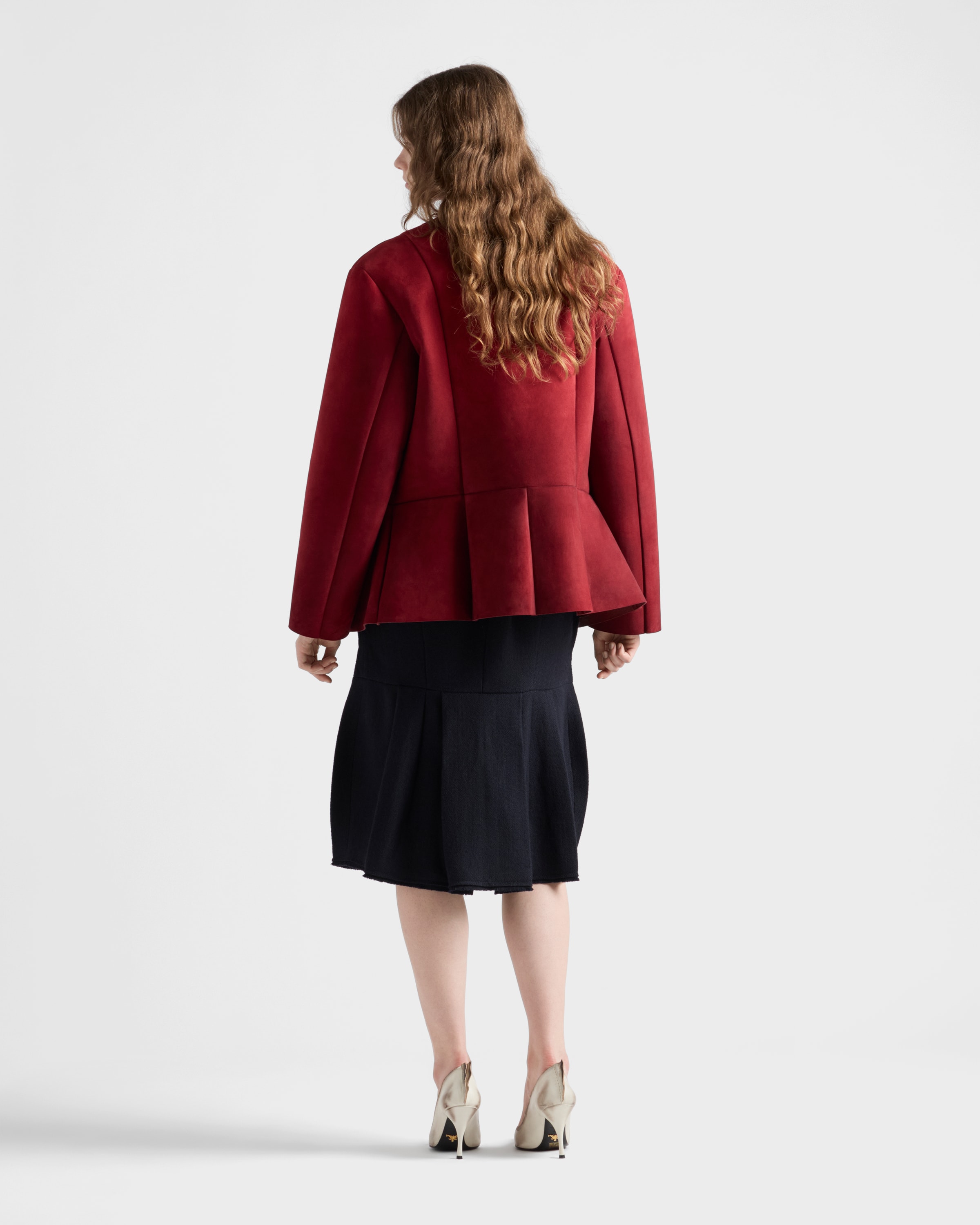Ruby Red Bonded suede jacket | PRADA - United States
