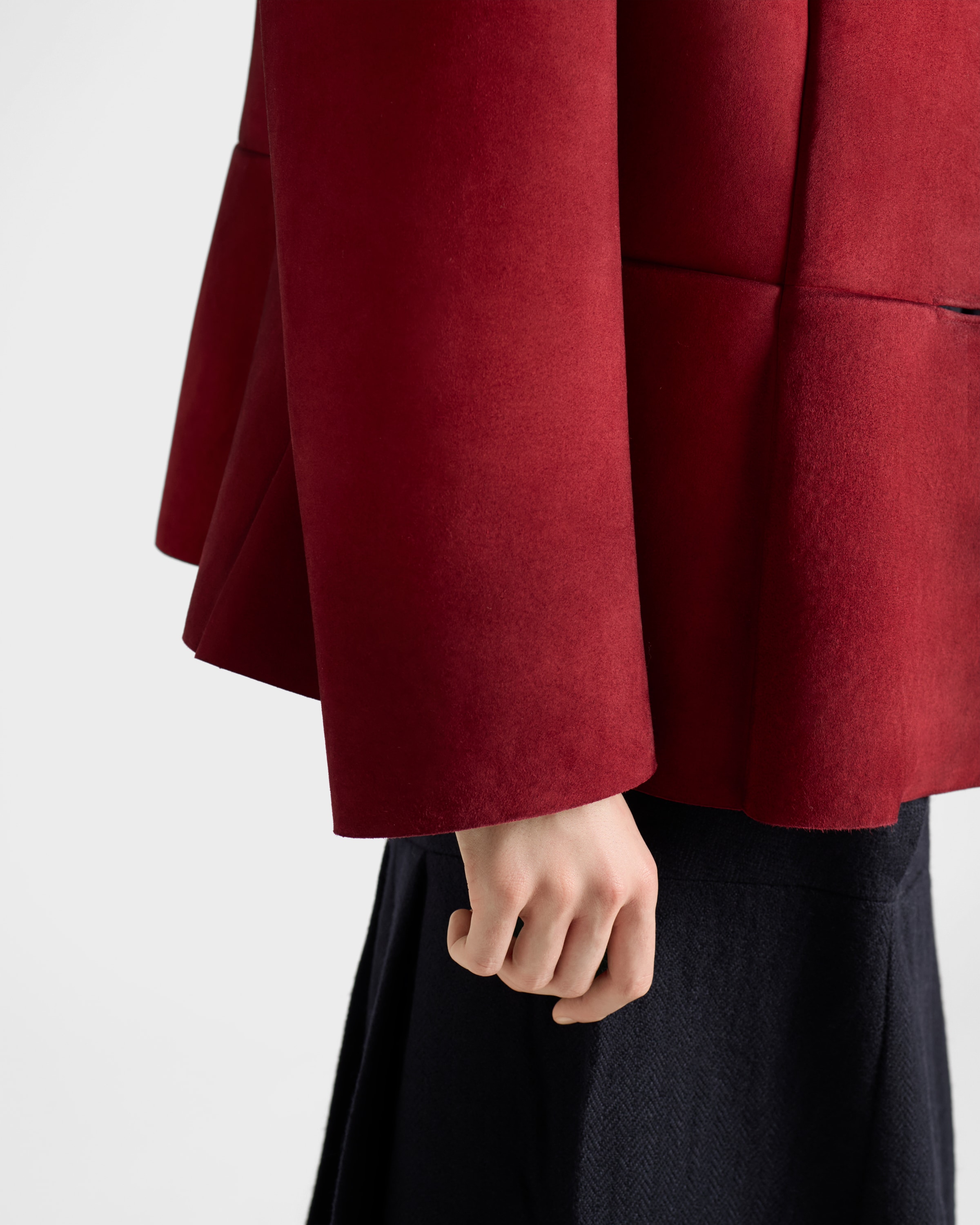 Prada Bonded Suede Jacket In Red