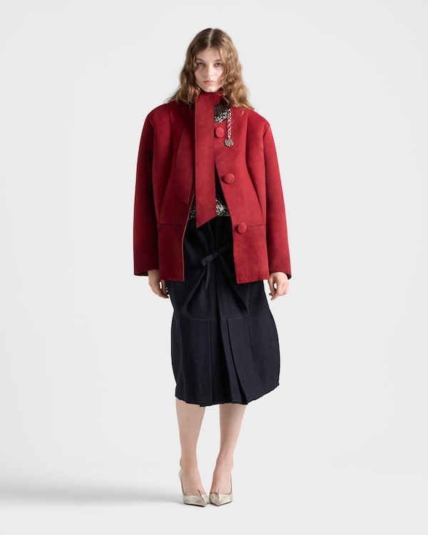 Veste en veau velours contrecollé Veste en veau velours contrecollé