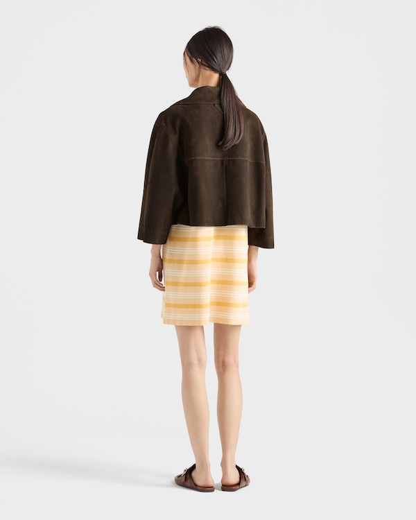 Cropped suede jacket - Camouflage Green Cropped suede jacket - Camouflage Green