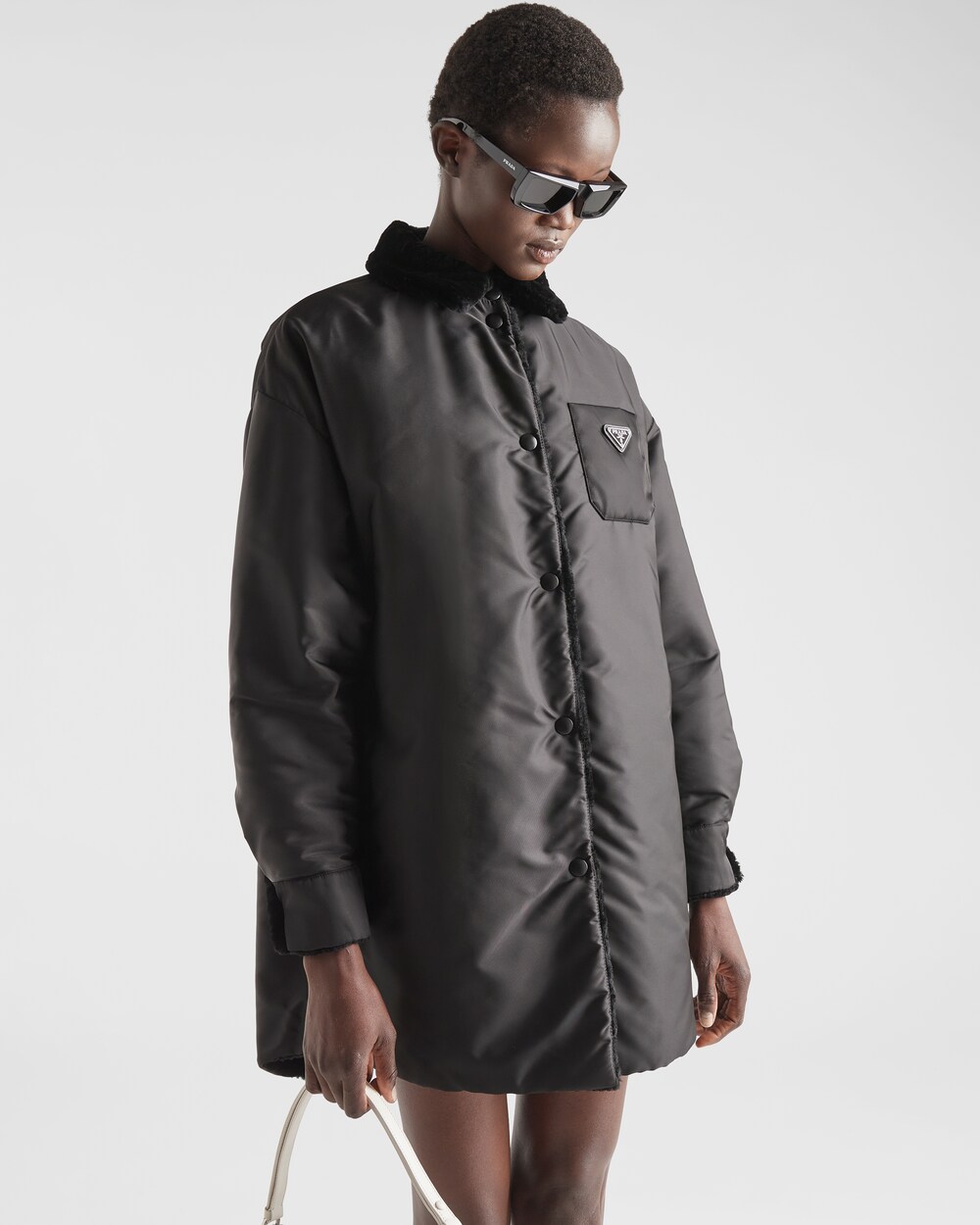 shearling coat | Prada