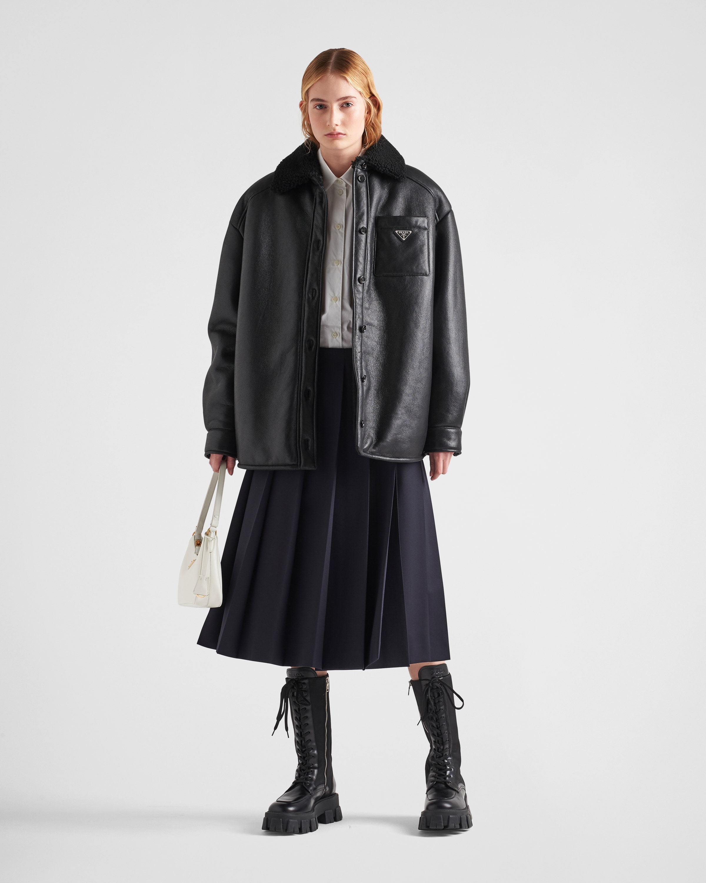 Prada shearling jacket store