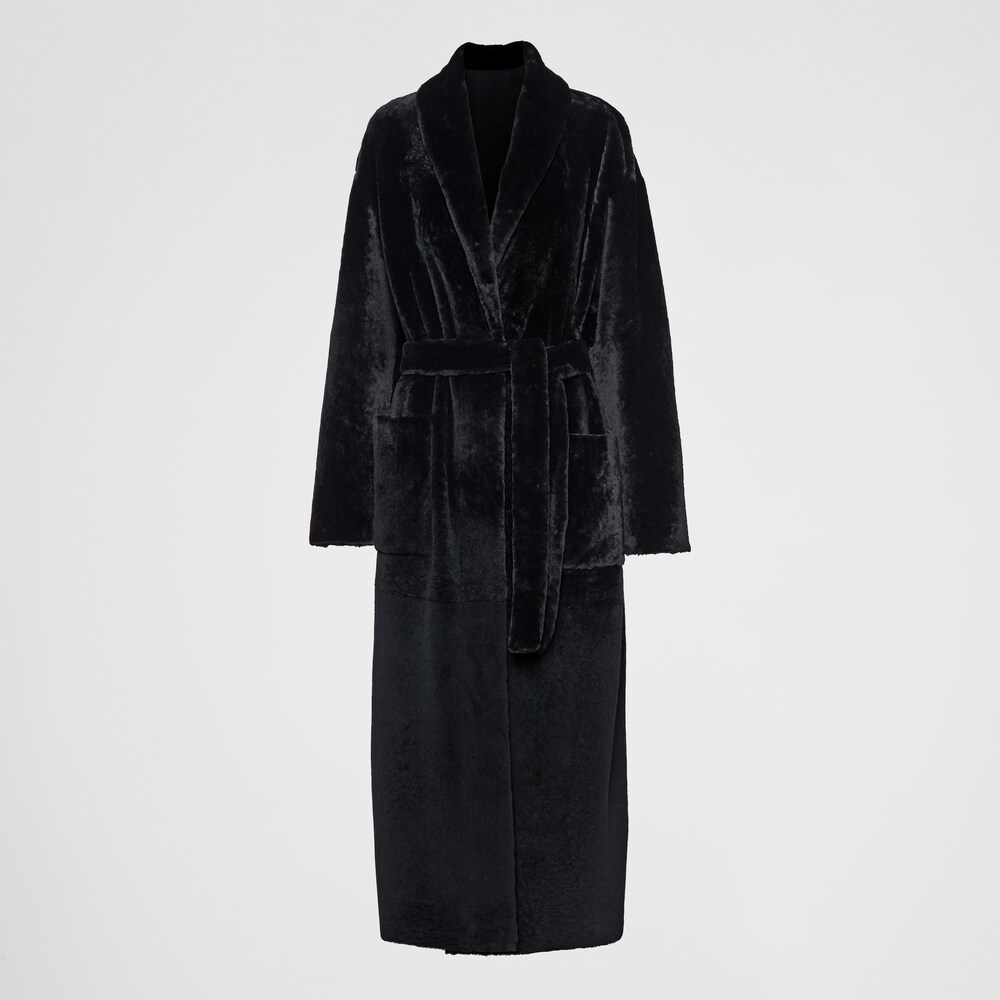Prada Manteau en peau de mouton 1