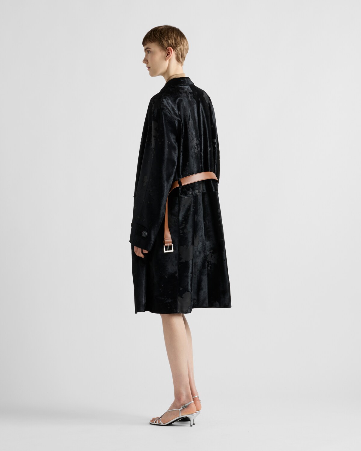 Black Leather Coat | PRADA