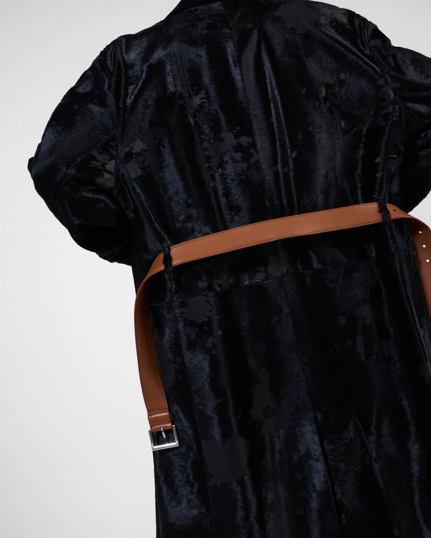 Black Leather Coat | PRADA