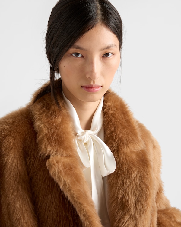 Shearling double-breasted coat Shearling double-breasted coat