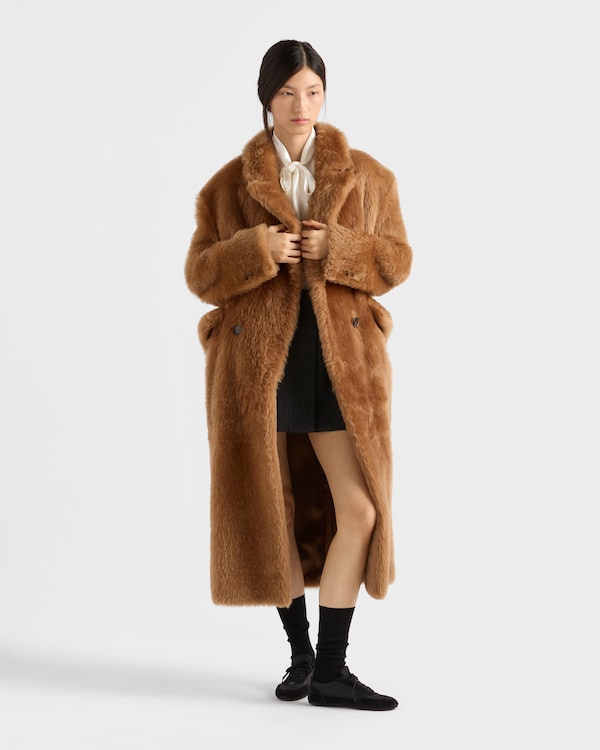 Shearling double-breasted coat Shearling double-breasted coat