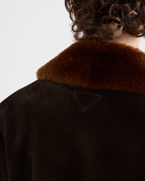 Suede and shearling caban jacket Suede and shearling caban jacket