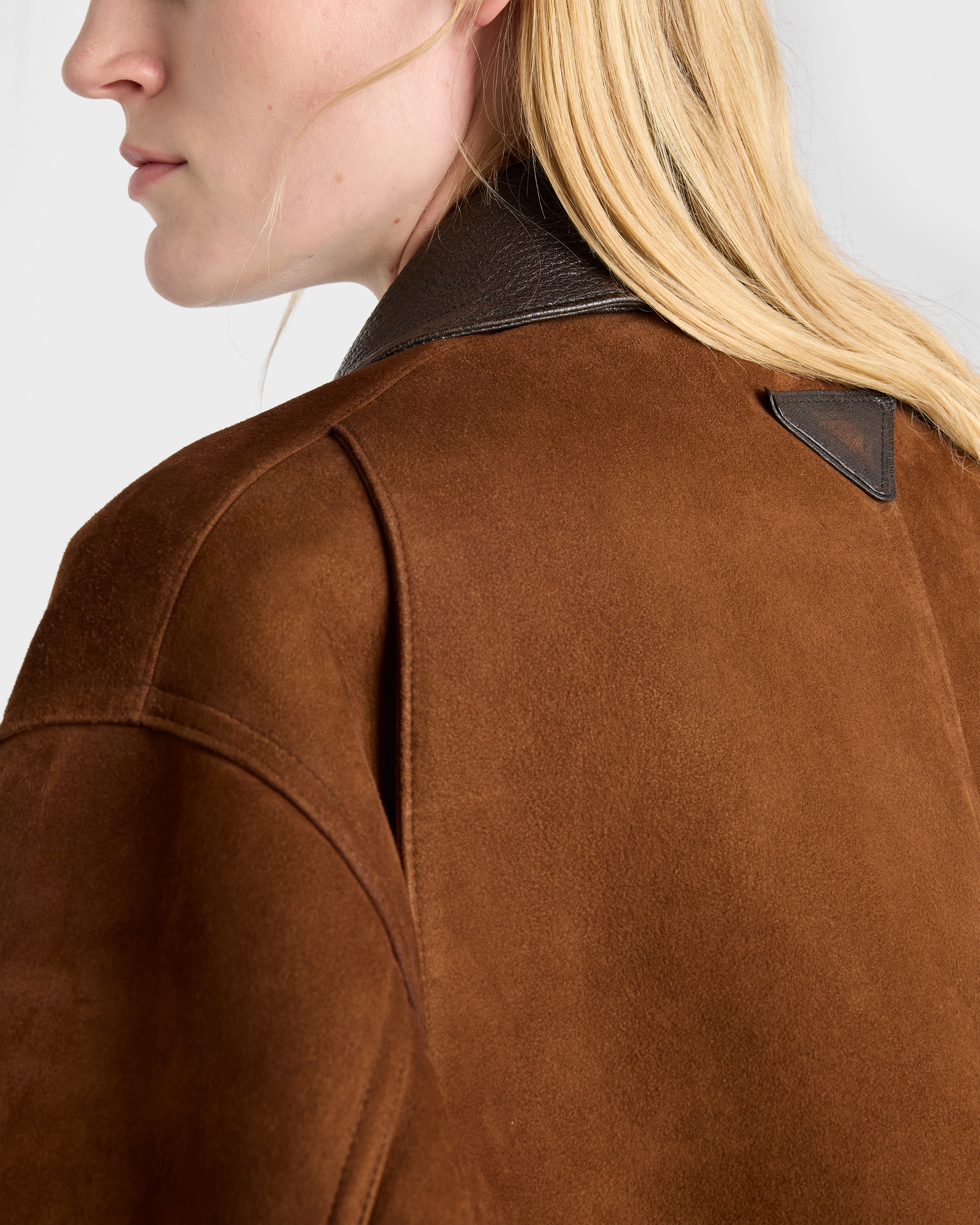 Suede caban jacket