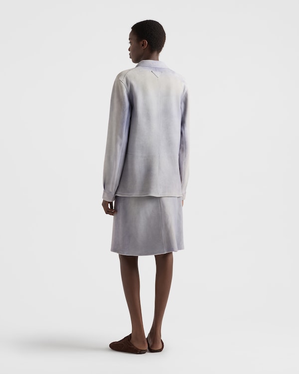 스웨이드 카방 재킷 - 스카이 블루 스웨이드 카방 재킷 - 스카이 블루