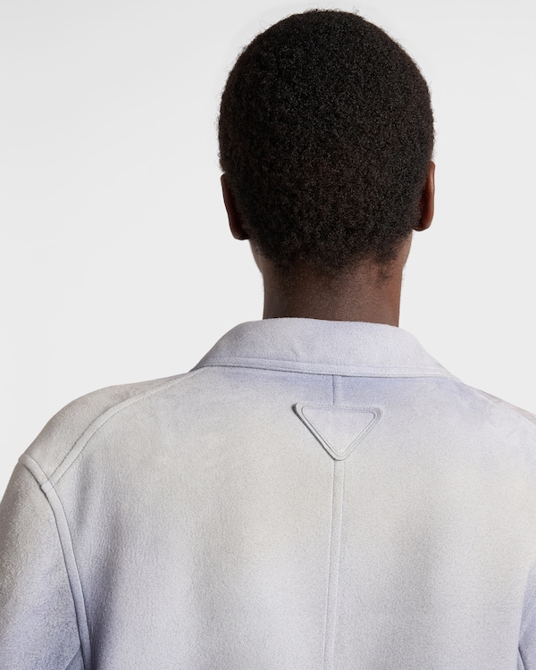 스웨이드 카방 재킷 - 스카이 블루 스웨이드 카방 재킷 - 스카이 블루