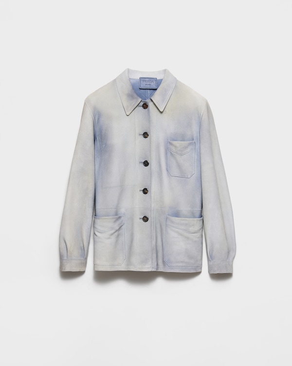 스웨이드 카방 재킷 - 스카이 블루 스웨이드 카방 재킷 - 스카이 블루