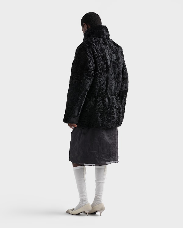 Shearling caban jacket - Black Shearling caban jacket - Black