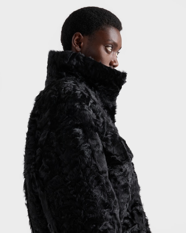 Shearling caban jacket - Black Shearling caban jacket - Black