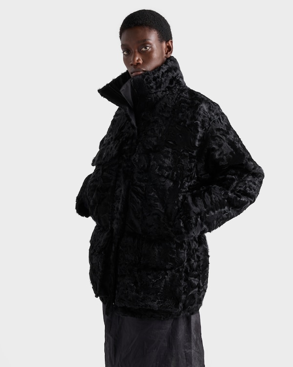 Shearling caban jacket - Black Shearling caban jacket - Black