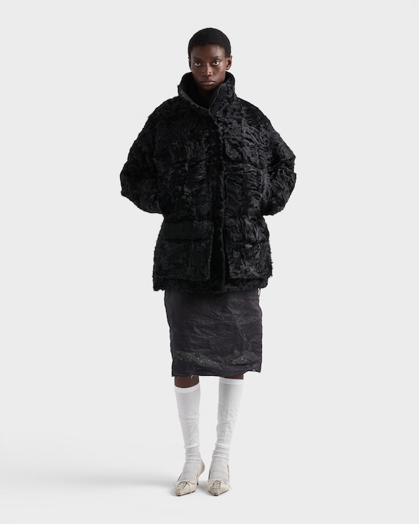 Shearling caban jacket - Black Shearling caban jacket - Black