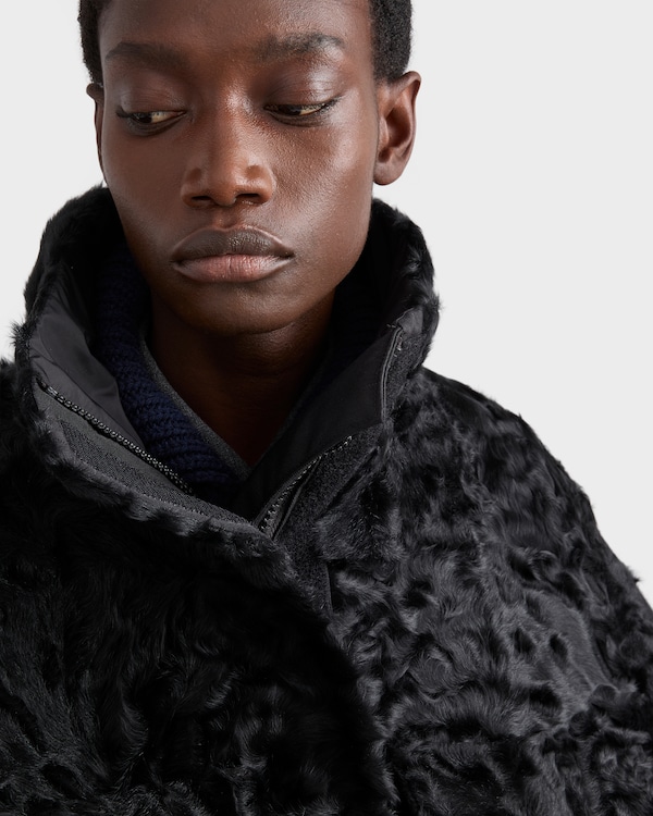 Shearling caban jacket - Black Shearling caban jacket - Black