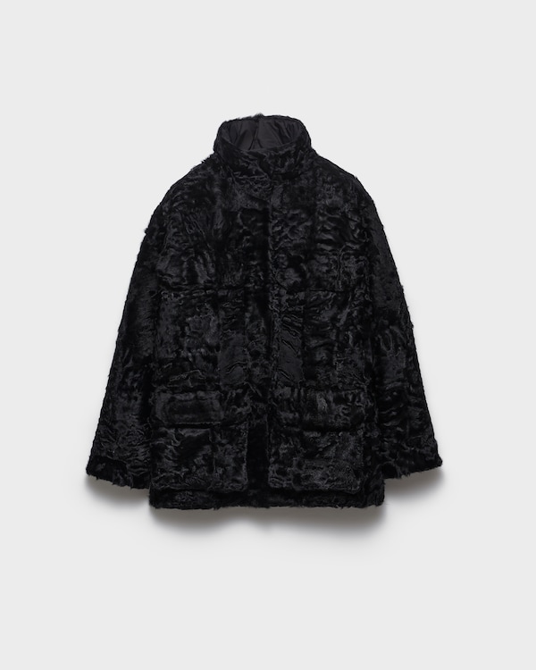 Shearling caban jacket - Black Shearling caban jacket - Black