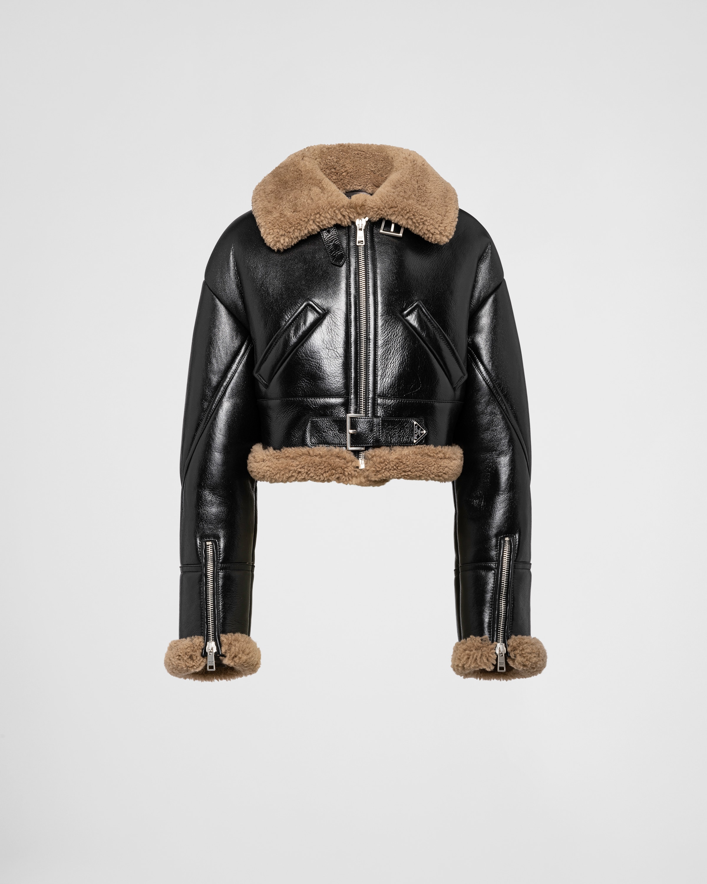 Shearling 2025 crop jacket