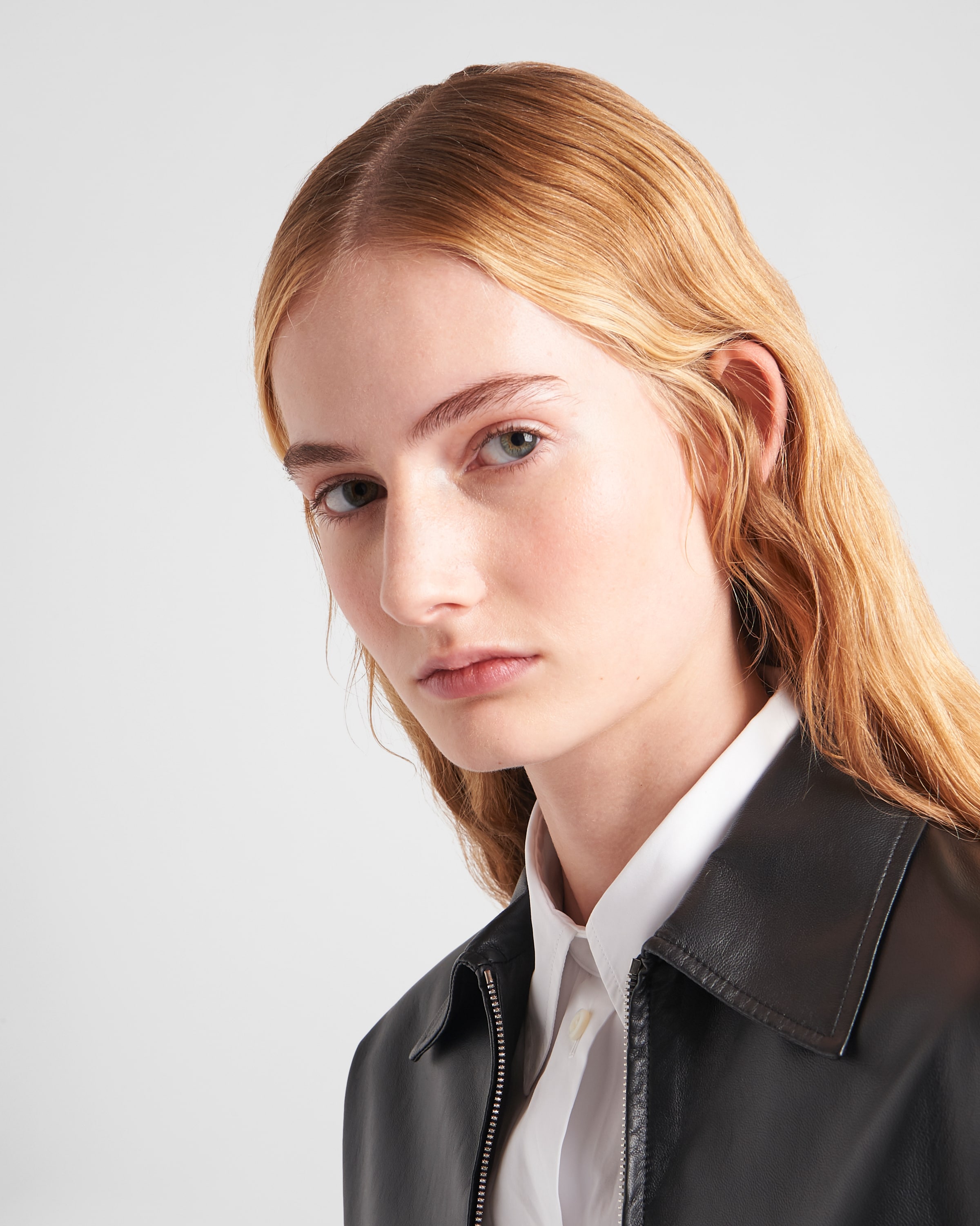 Black Leather jacket | PRADA