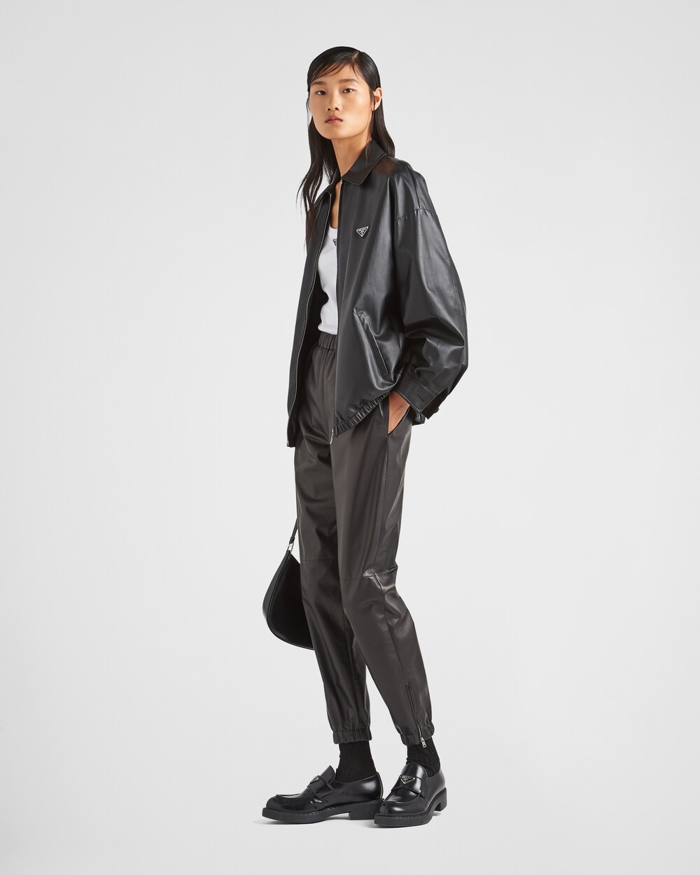 Black Leather jacket | Prada