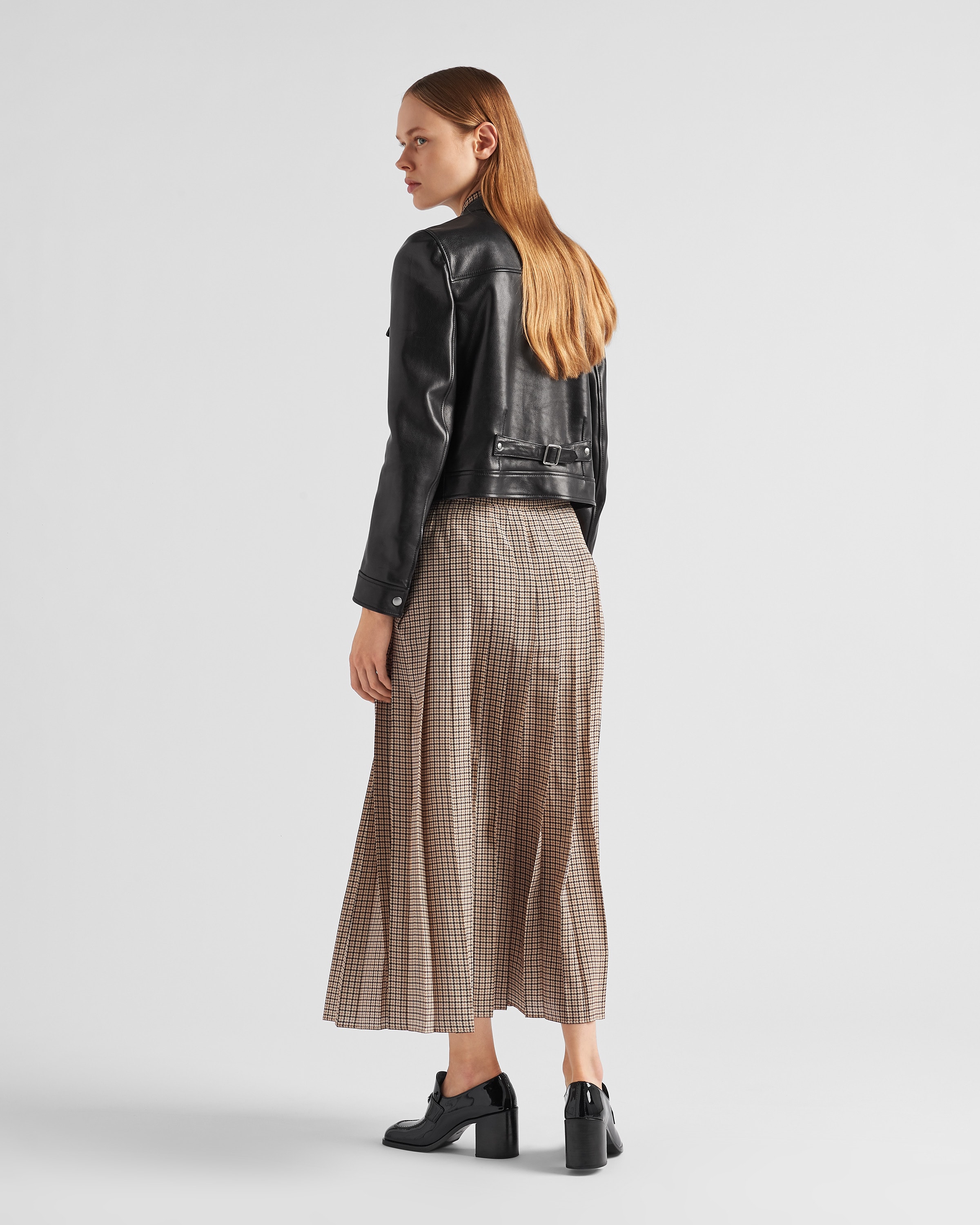 Black Leather Jacket PRADA