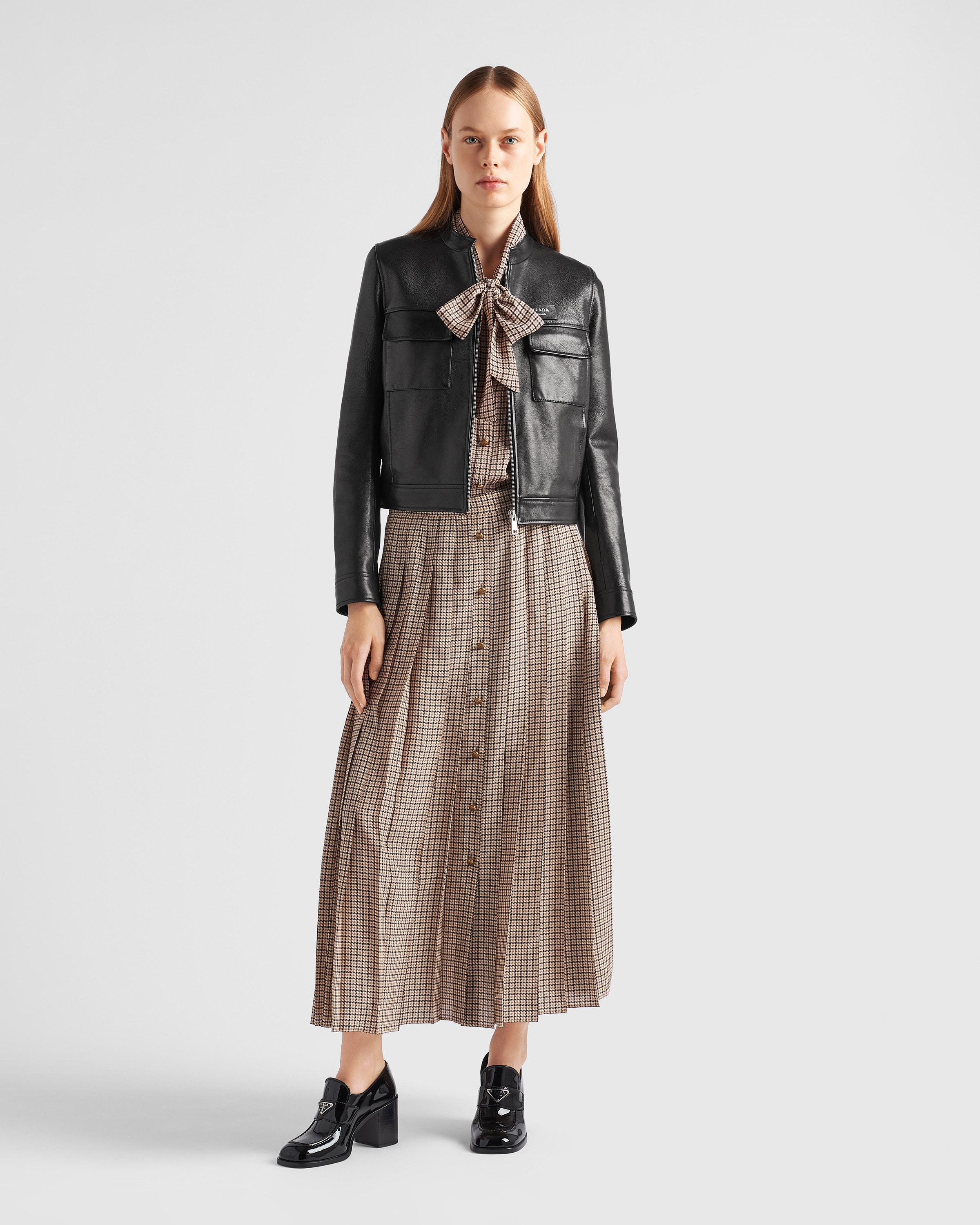 Black Leather Jacket PRADA