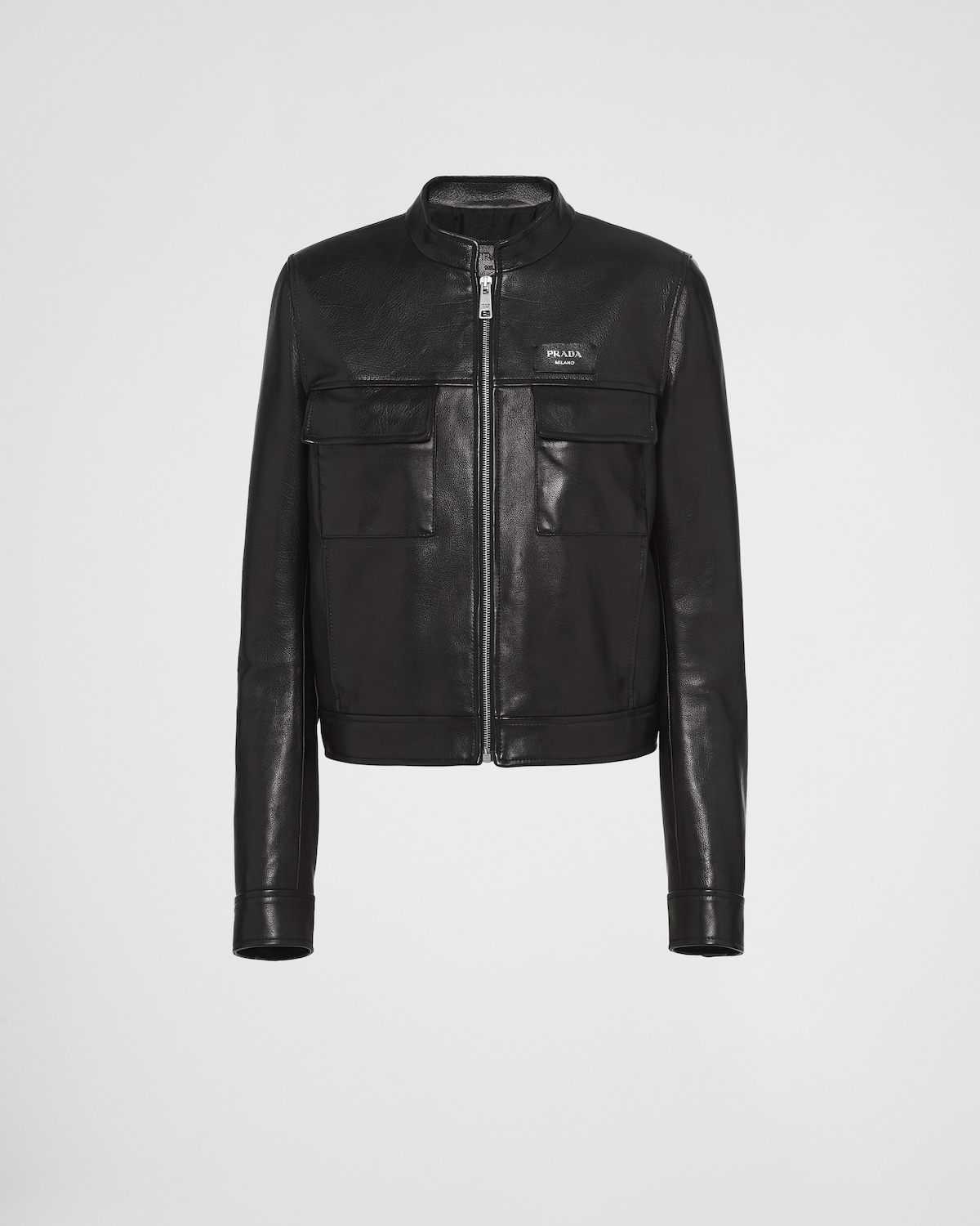 Black Leather Jacket PRADA