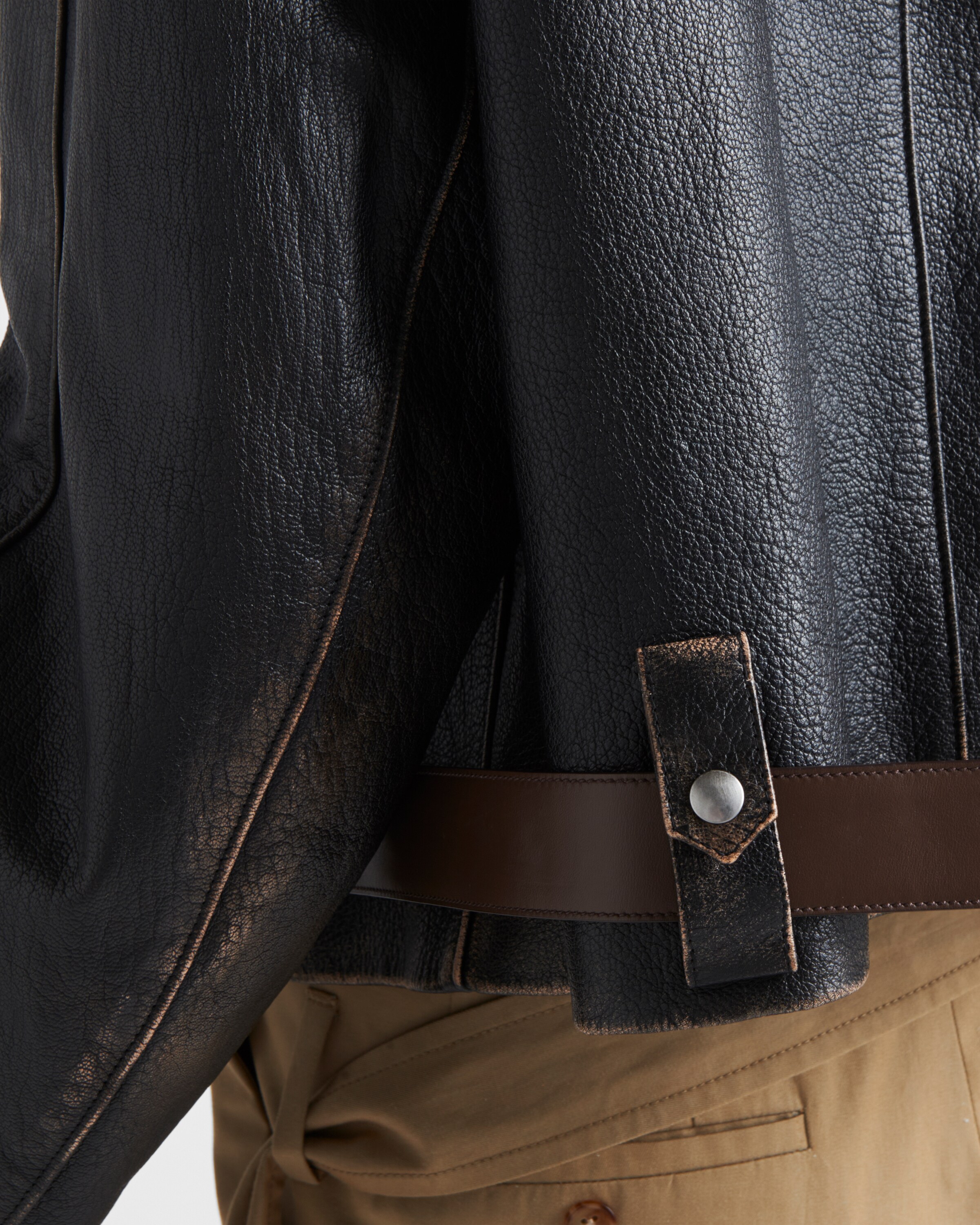 Black Leather Jacket | PRADA