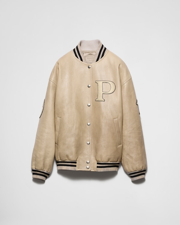 Silk Kid mohair bomber jacket with patches | PRADA