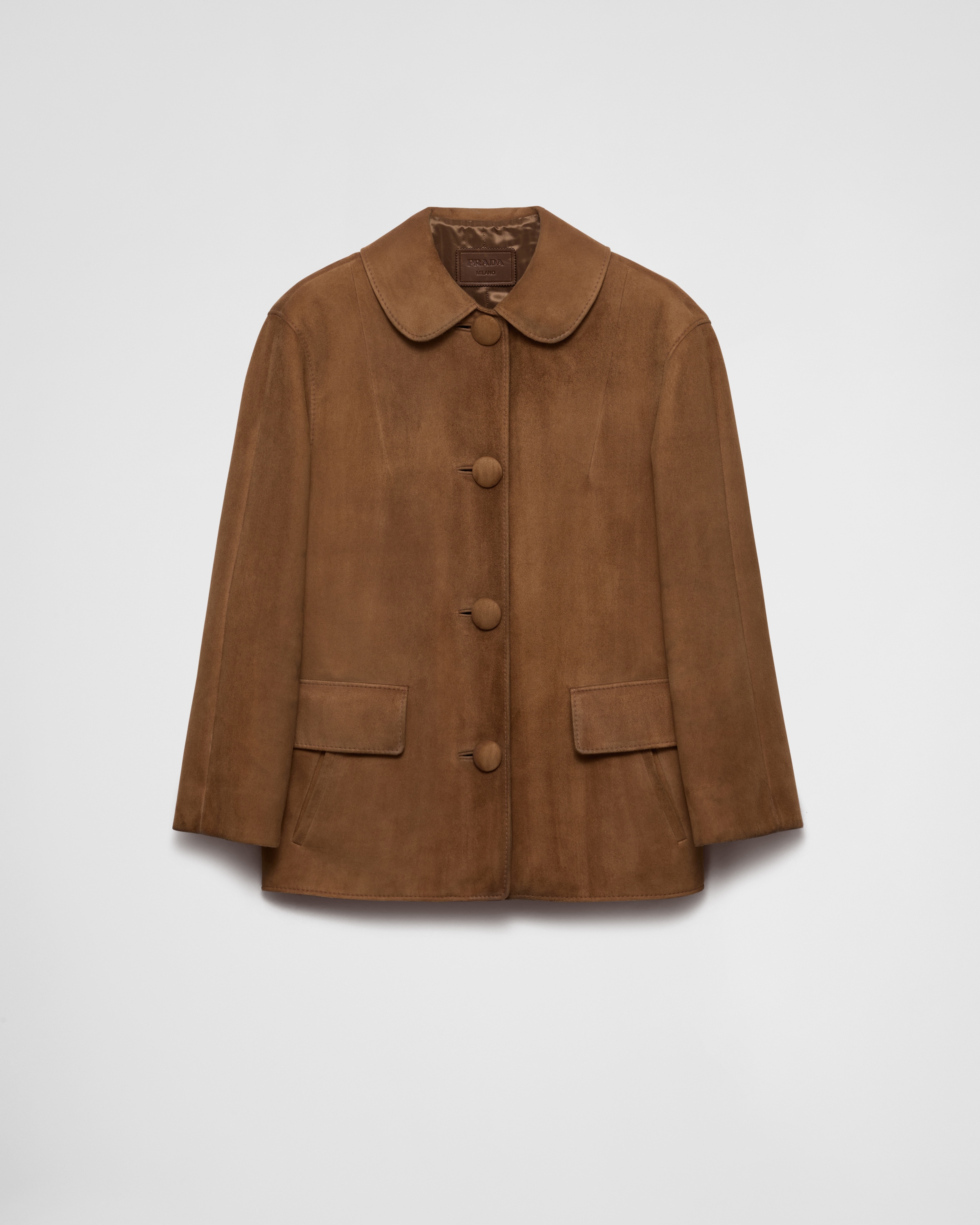 Prada Jacke Aus Wildleder In Hellbraun