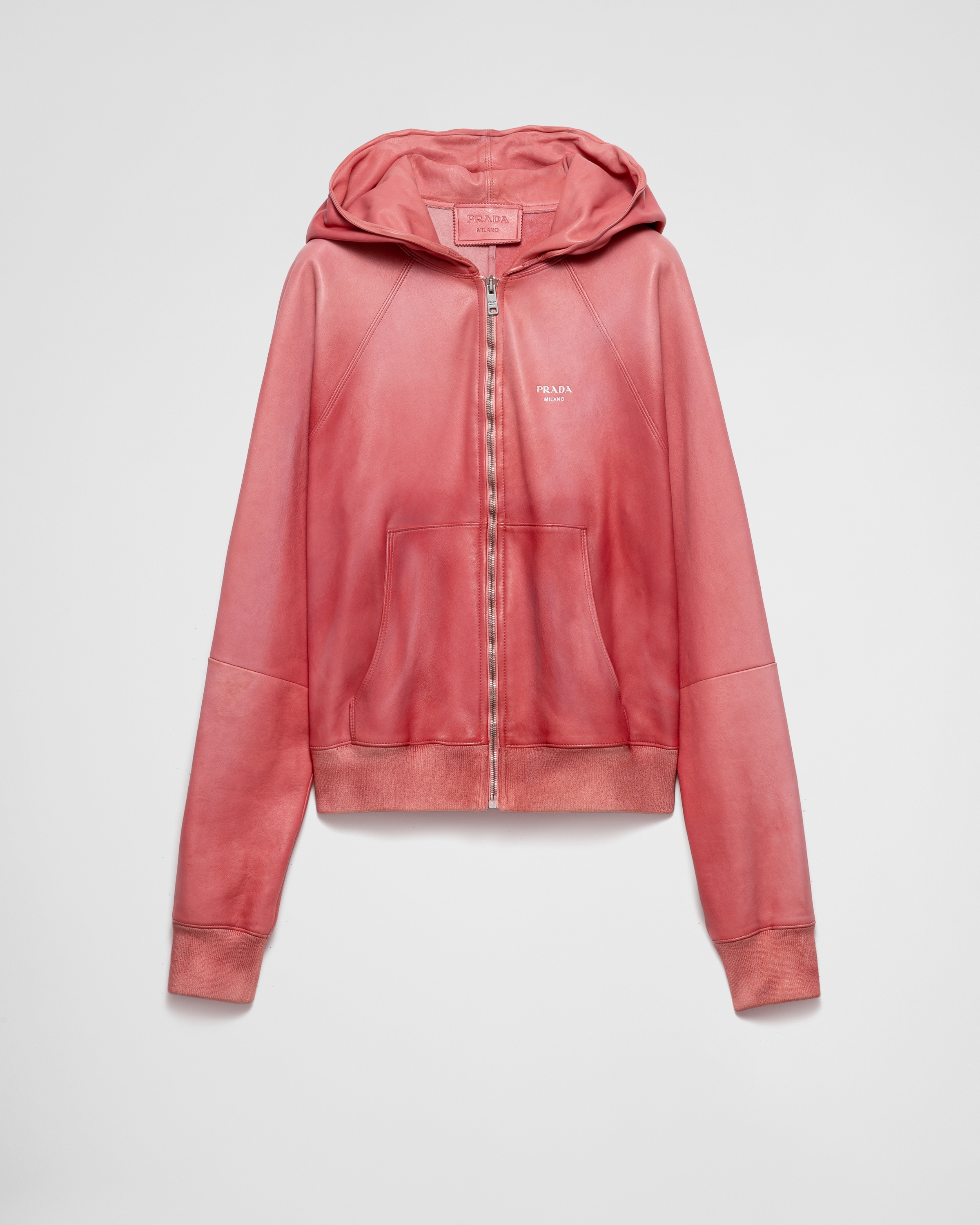 PRADA ラムレザージャケットパーカー美品