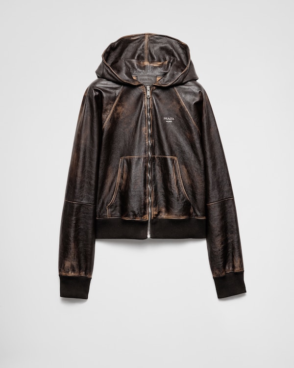 【日本入手困難】プラダ Nappa leather biker jacket ジャケット Black Nappa leather biker jacket | PRADA