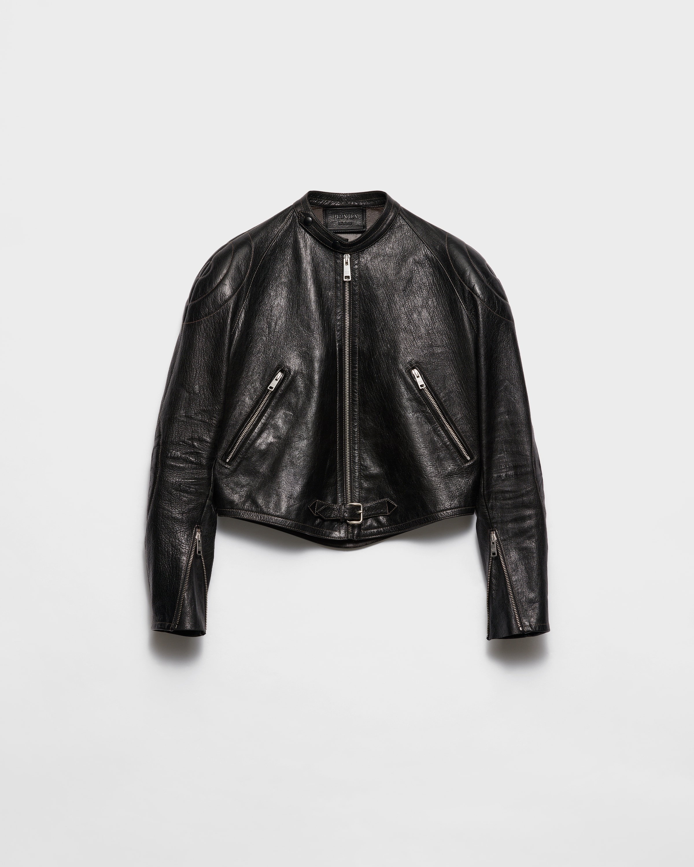 Prada Leather Jacket | Black | FARFETCH