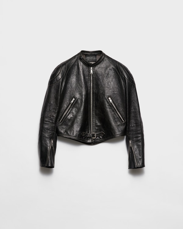 Black Leather jacket | PRADA