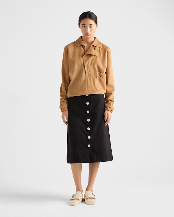 Suede blouson jacket - Honey Suede blouson jacket - Honey