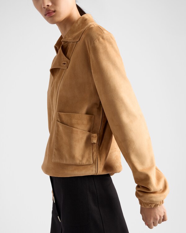 Suede blouson jacket - Honey Suede blouson jacket - Honey