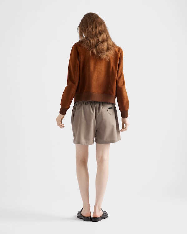 Suede blouson jacket - Cognac Suede blouson jacket - Cognac
