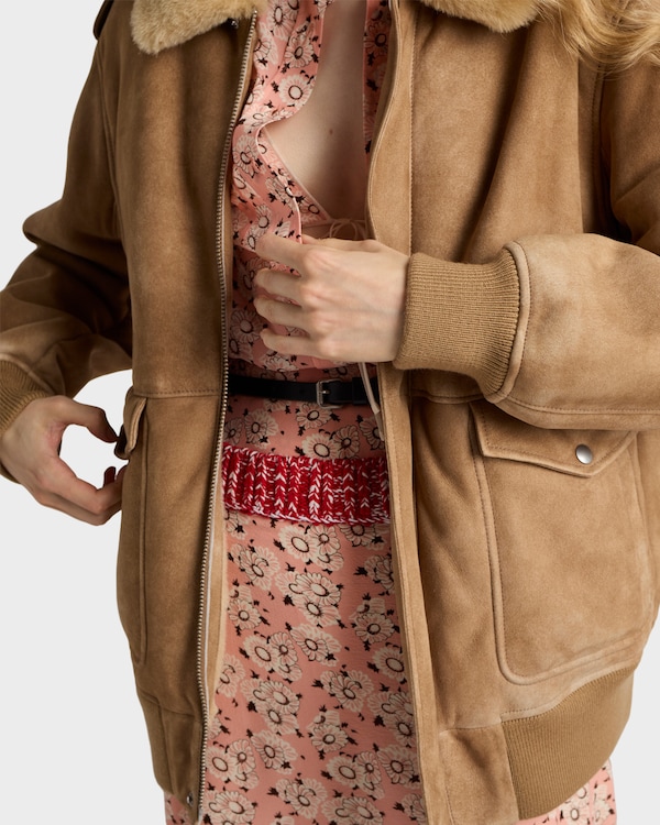 Bomber en peau de mouton - Corde Bomber en peau de mouton - Corde