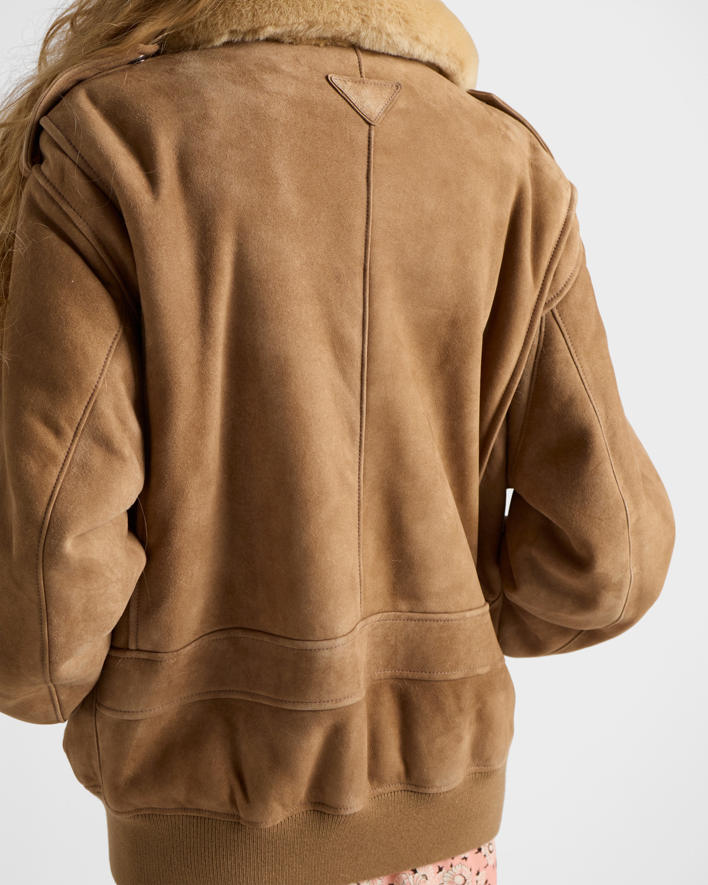 Shearling bomber jacket