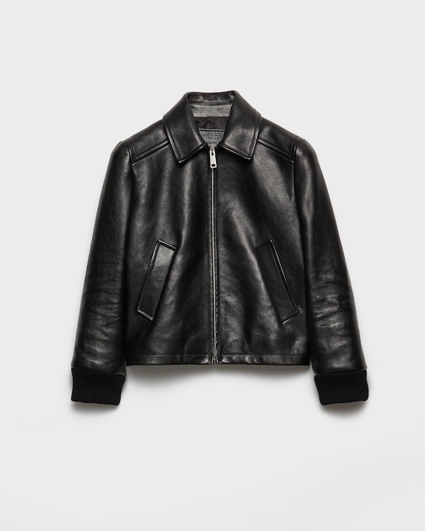 Leather blouson jacket Leather blouson jacket