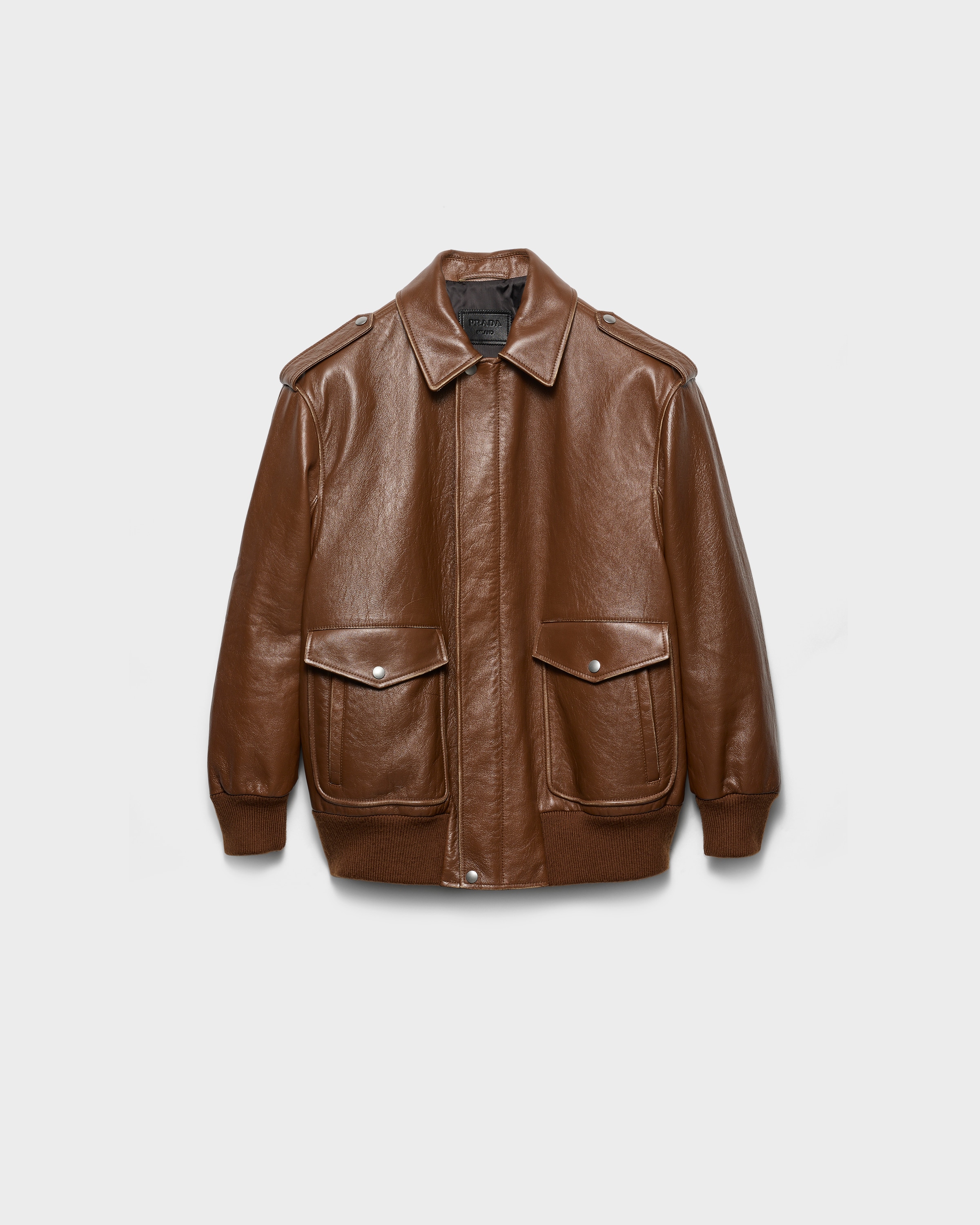 Nappa leather bomber jacket