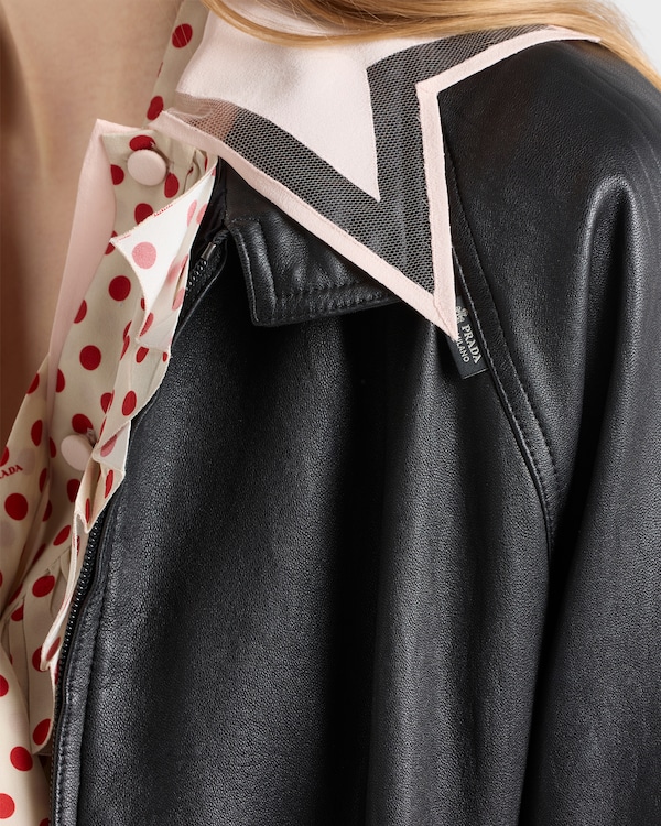 Nappa leather blouson jacket - Black Nappa leather blouson jacket - Black