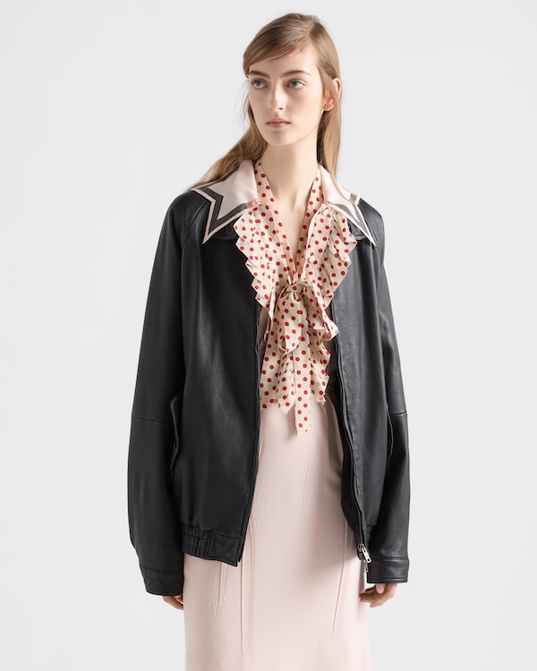 Nappa leather blouson jacket - Black Nappa leather blouson jacket - Black