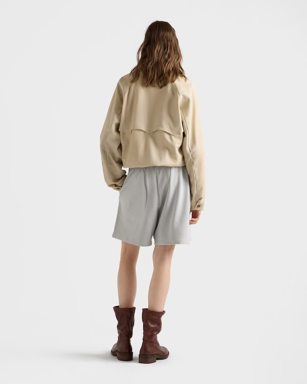 Nappa leather blouson jacket - Ivory Nappa leather blouson jacket - Ivory