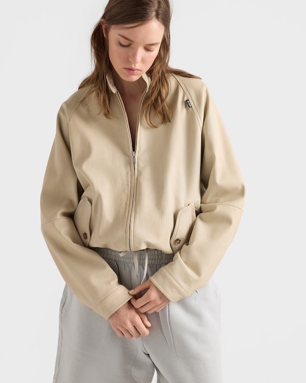 Nappa leather blouson jacket - Ivory Nappa leather blouson jacket - Ivory