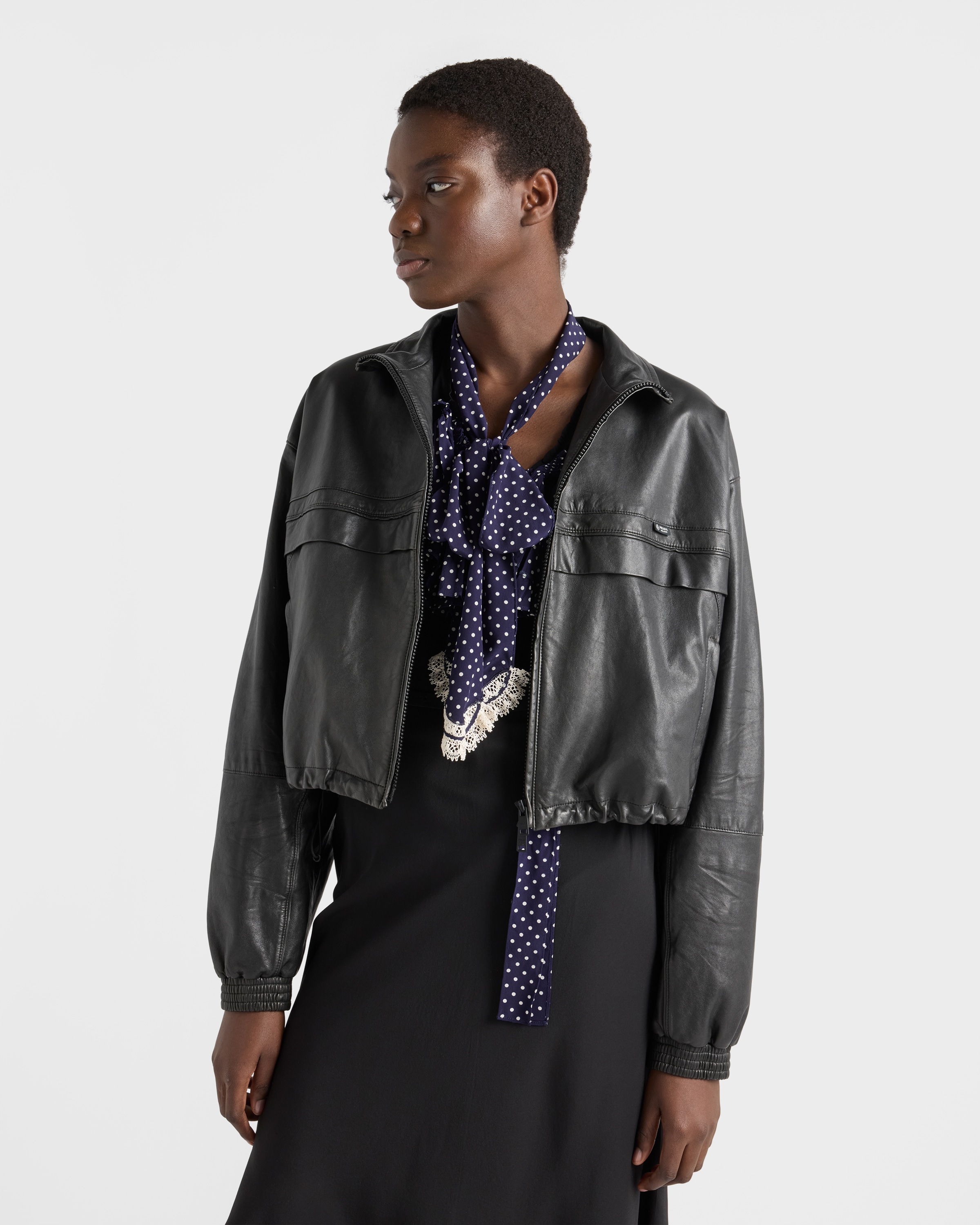 ブラック ナッパレザー ジャケット | PRADA - 日本