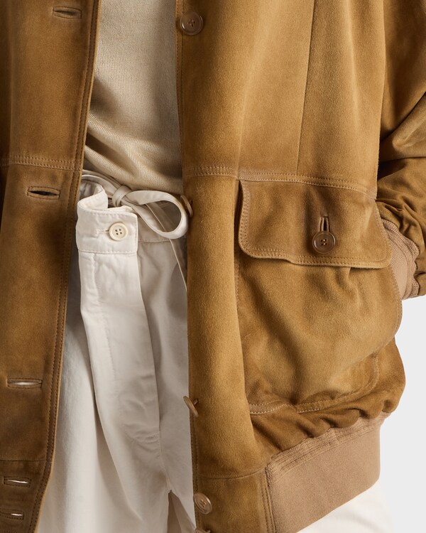 Suede jacket - Malt Beige Suede jacket - Malt Beige